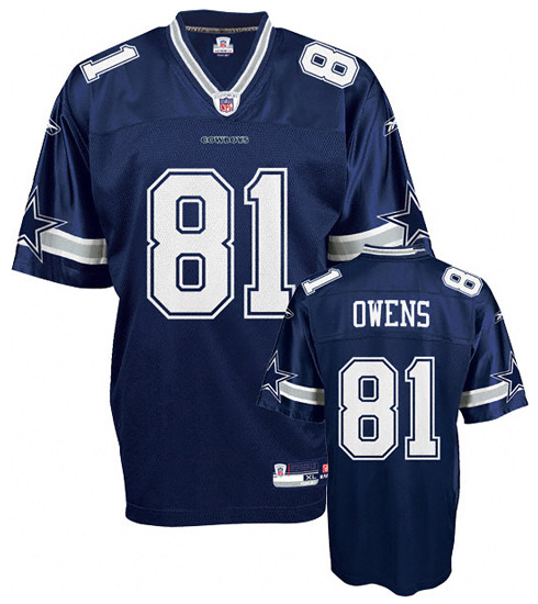 Dallas Cowboys Terrell Owens #81 NFL Reebok Blue Jersey