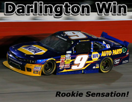 2014 Chase Elliott #9 NAPA - Darlington Win / Raced Diecast, by Action