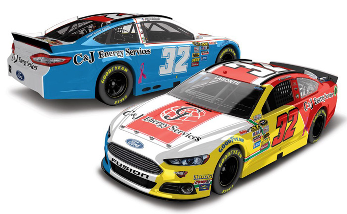 2014 #32 Terry Labonte C&J Energy Services NASCAR CUSTOM DIECAST 1/64 