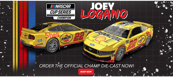 2024 Joey Logano #22 Shell / Pennzoil - 3x NASCAR Champion Diecast, by Action Lionel