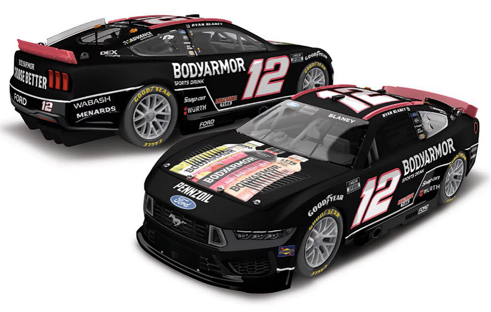2025 Ryan Blaney #12 BODYARMOR Black 1/64 Diecast
