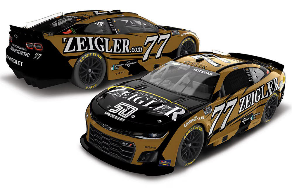 2025 Carson Hocevar #77 Zeigler 50th Anniversary 1/64 Diecast