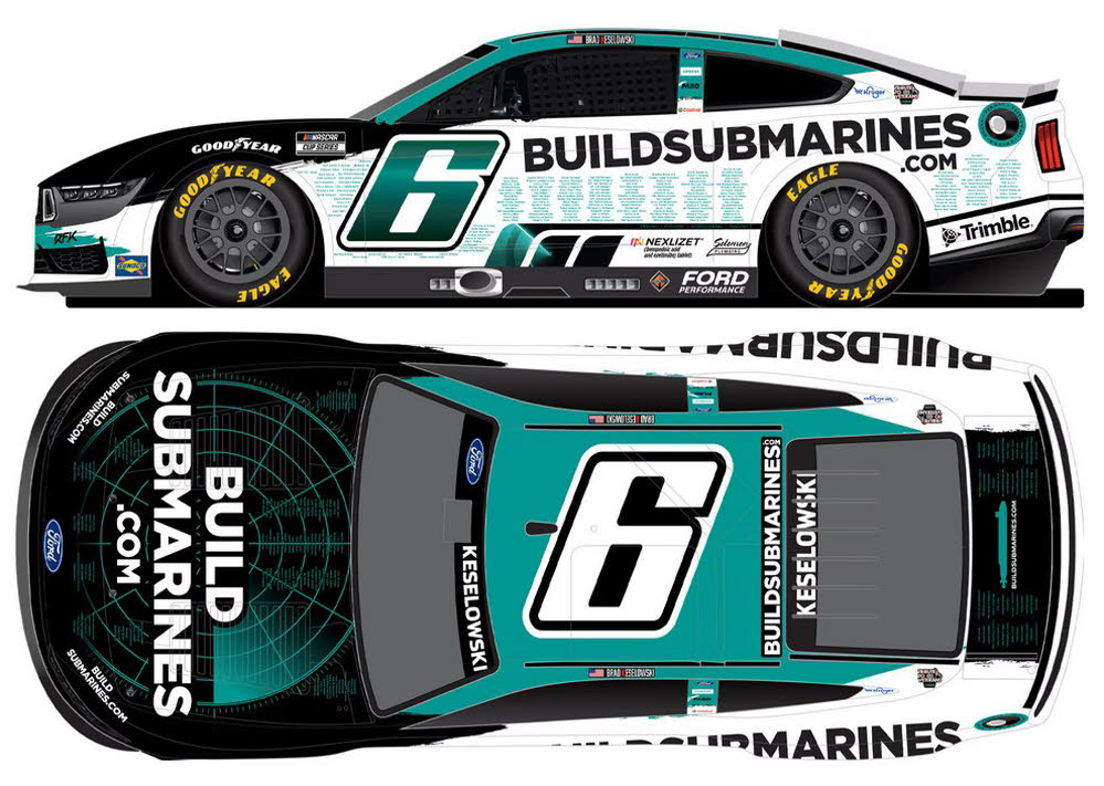 2025 Brad Keselowski #6 BuildSubmarines.com Tribute to Veterans 1/64 Diecast