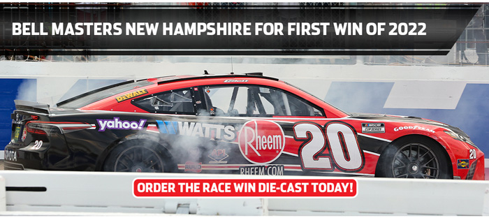 2022 Christopher Bell #20 Rheem - New Hampshire Win / Raced Diecast, by Action Lionel