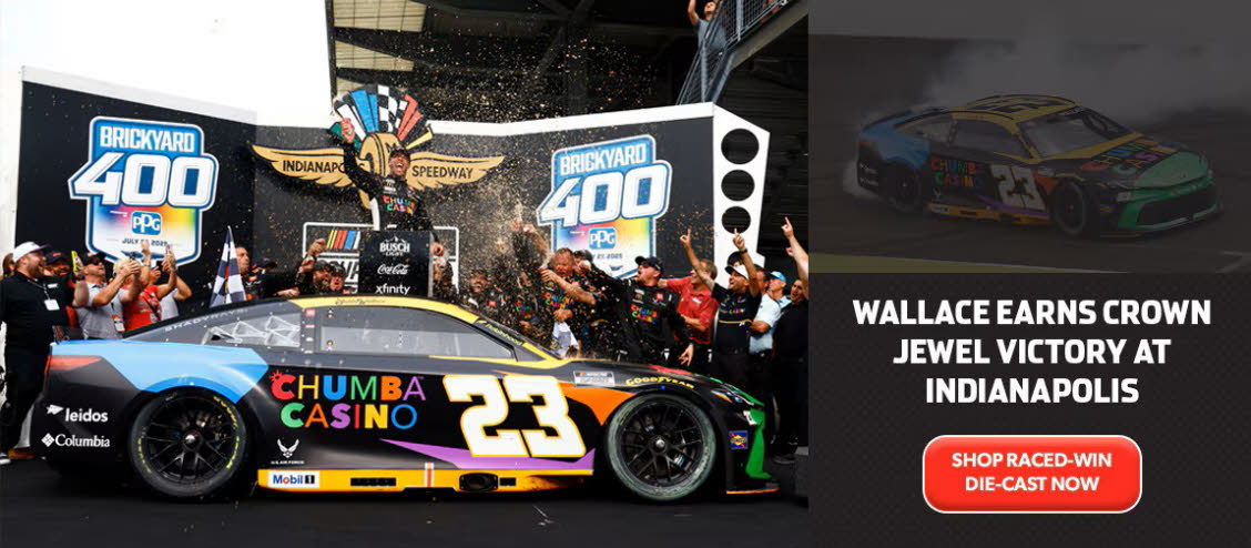 2025 Bubba Wallace #23 Chumba Casino - Brickyard 400 Win / Raced Diecast. by Action Lionel