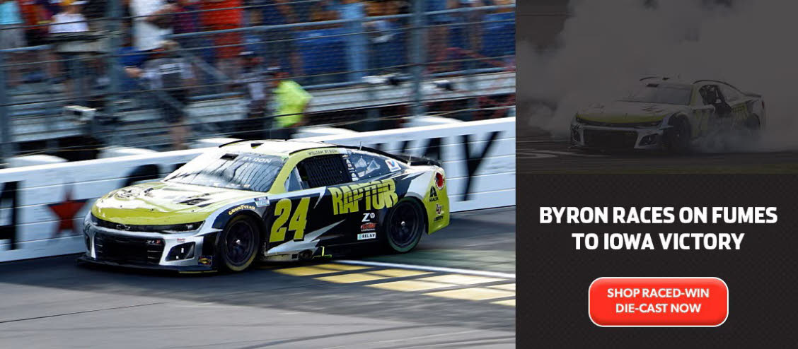2025 William Byron #24 RAPTOR - Iowa Win / Raced Diecast, by Action Lionel