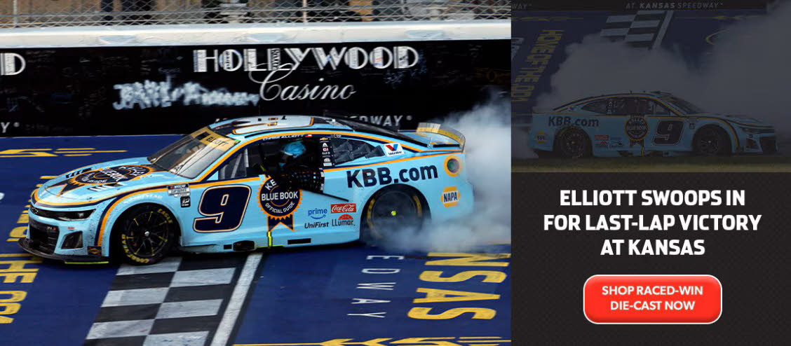 2025 Chase Elliott #9 Kelley Blue Book - Kansas Win / Raced Diecast, by Action Lionel Racing