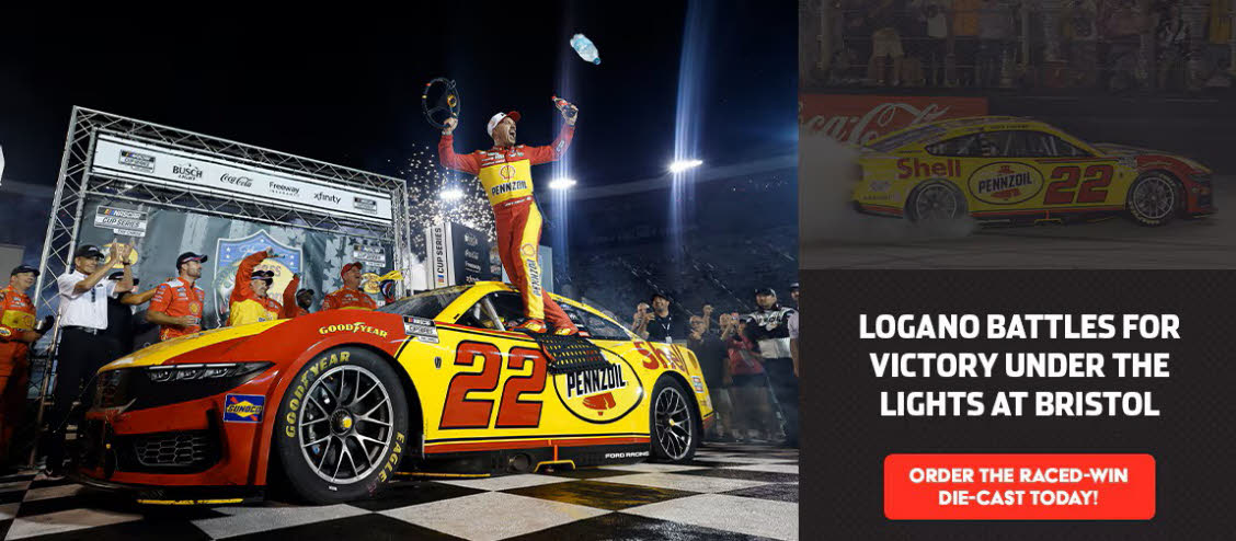 2026 Joey Logano #22 Shell-Pennzoil - Bristol Win / Raced Diecast, by Action Lionel Racing