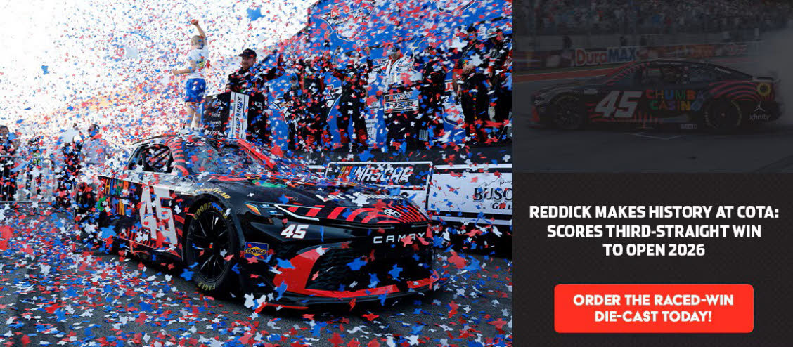 2026 Tyler Reddick #45 Chumba Casino - COTA Win / Raced Diecast, by Action Lionel Racing