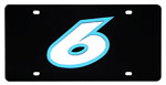 #6 Roush Fenway Racing - Black Laser Tag / Mirror License Plate