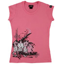 #88 Dale Earnhardt Jr - Ladies Foil Print Pink Tee