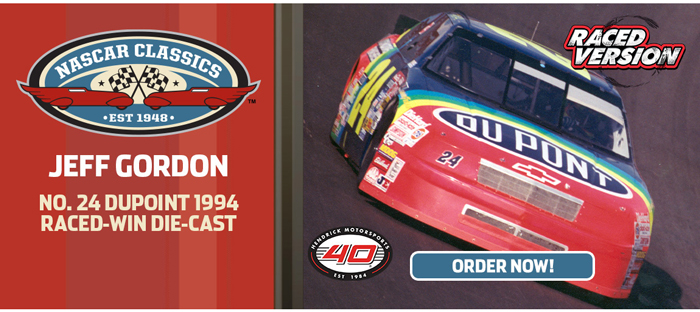 1994 Jeff Gordon #24 Dupont - Charlotte 1st Win / Raced Diecast, by Action Lionel