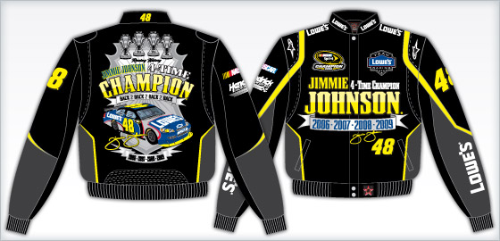 Jimmie Johnson Champ Jacket - #48 Jimmie Johnson '09 4x NASCAR Champ Jacket