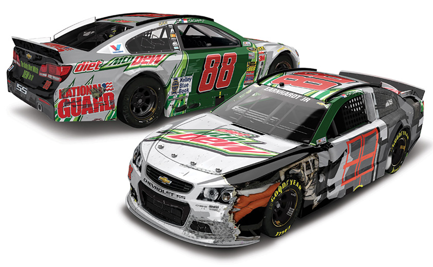 2021 Dale Earnhardt Jr #88 Diet Mtn Dew - Bristol 2014 / Raced 1/64 Diecast