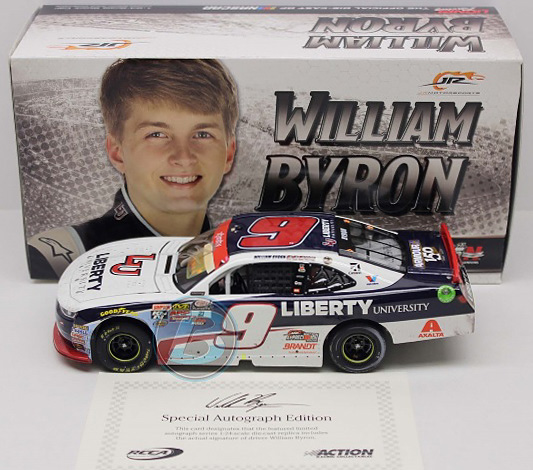 WILLIAM BYRON #9 2017 AUTOGRAPHED XFINITY SERIES CHAMPION 1/24 NEW FREE SHIPPING 