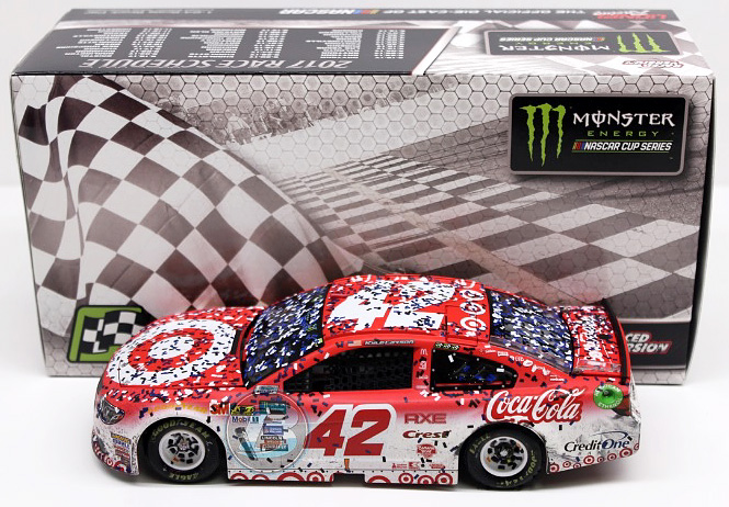 AUTOGRAPHED KYLE LARSON 2017 MICHIGAN 3RD CONSECUTIVE WIN TARGET RACED 1/24 
