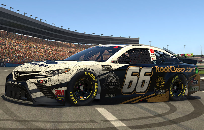 Timmy Hill   #66   ROOFCLAIM.COM   IRACING TEXAS WIN  2020 Camry  1 of 504