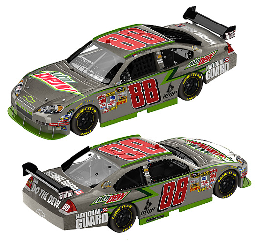 2009 Dale Earnhardt Jr #88 Mtn Dew - Brushed Metal 1/24 Diecast