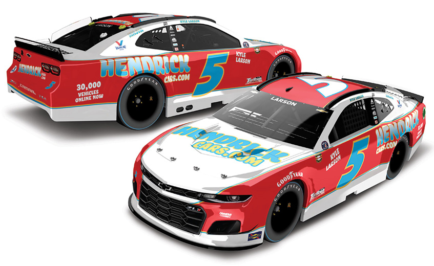 2021 Kyle Larson #5 HendrickCars.com - Darlington Throwback 1/64 Diecast