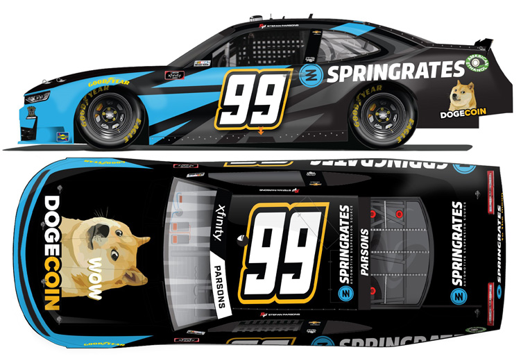 2021 Stefan Parsons #99 Dogecoin 1/64 Diecast
