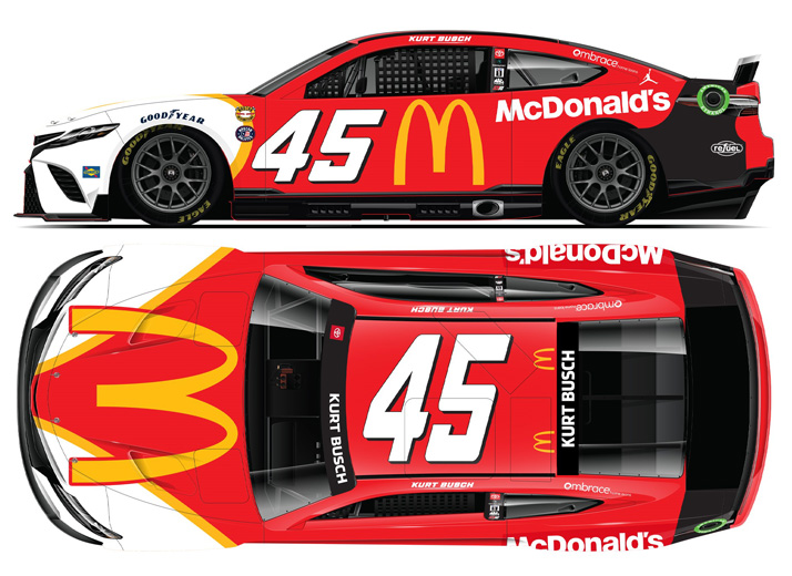 2022 Kurt Busch 45 McDonald's / MoneyLion NASCAR 1/24 Diecast