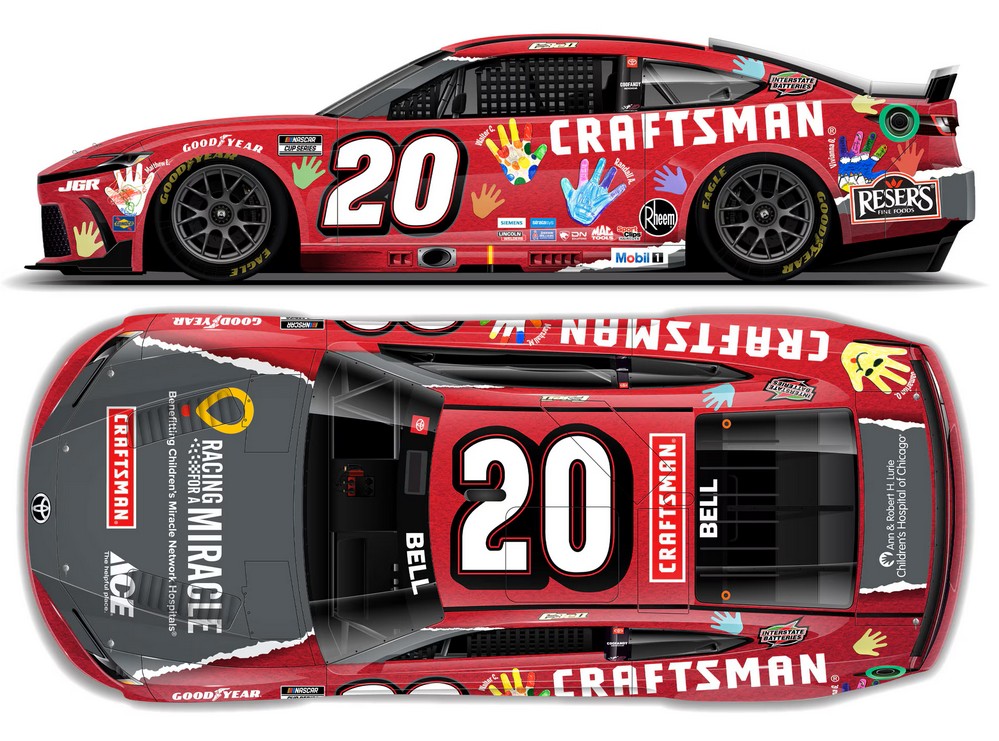 2025 Christopher Bell #20 Craftsman / Racing for a Miracle 1/24 Diecast