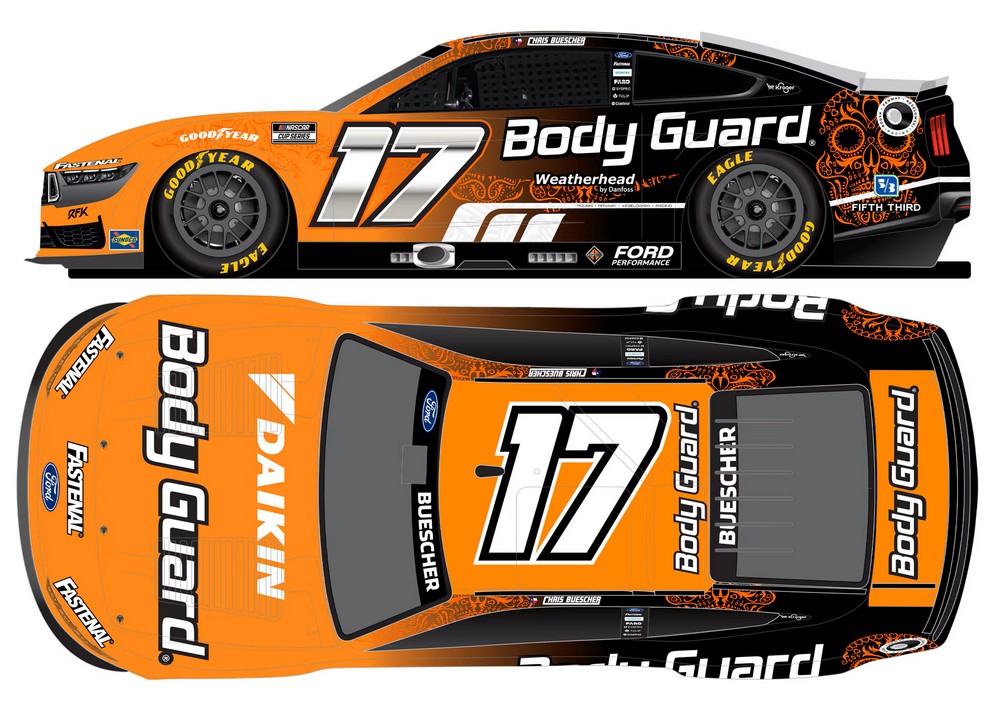 2025 Chris Buescher #17 Body Guard Mexico 1/64 Diecast