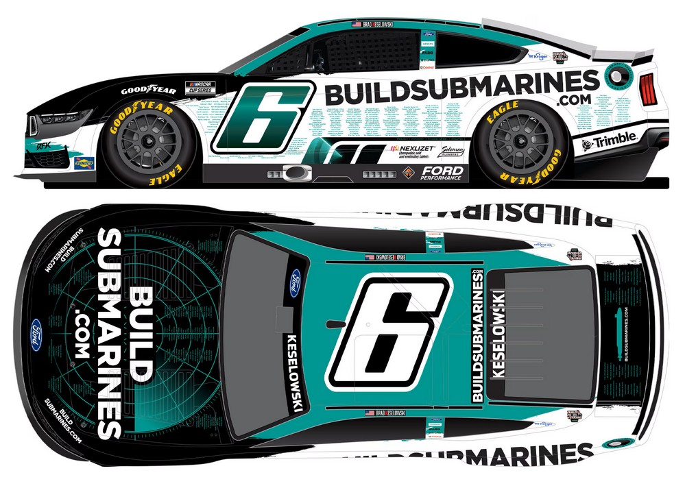 2025 Brad Keselowski #6 BuildSubmarines.com Tribute to Veterans 1/24 Diecast