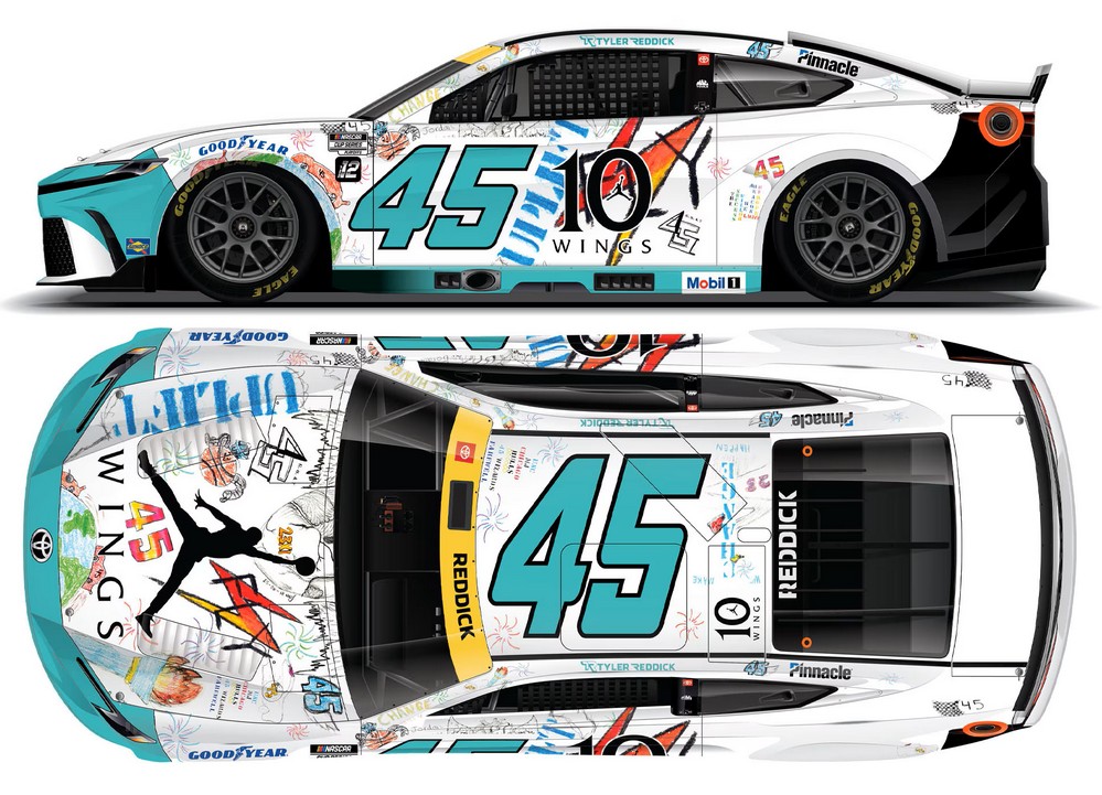 2025 Tyler Reddick #45 Jordan Brand Charlotte 1/24 Diecast