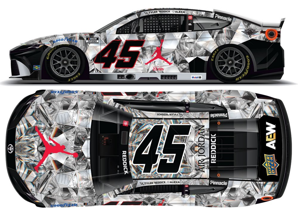 2025 Tyler Reddick #45 Jordan Brand Crystal 1/64 Diecast