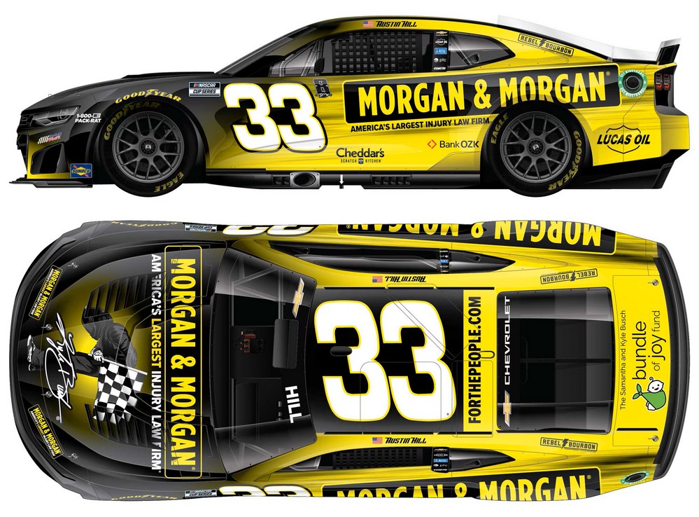 2026 Austin Hill #33 Morgan & Morgan Tribute to Kyle Busch 1/64 Diecast