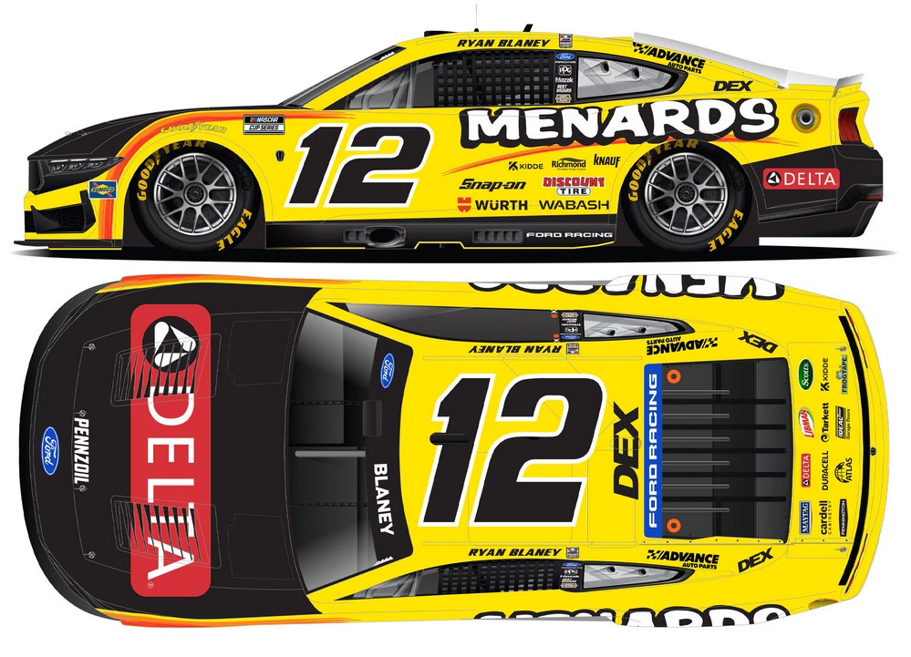 2026 Ryan Blaney #12 Menards / Delta 1/24 Diecast