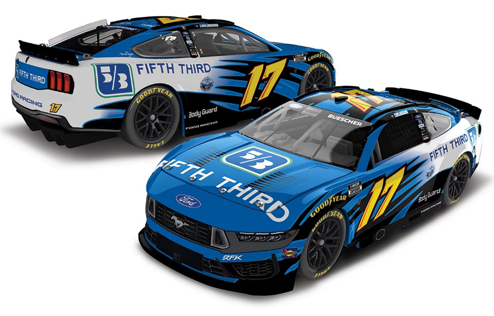 2026 Chris Buescher #17 Fifth Third Bank - Darlington Throwback 1/24 Diecast