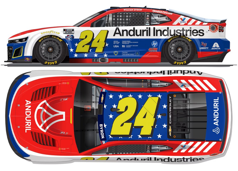 2026 William Byron #24 Anduril Patriotic 1/24 Diecast