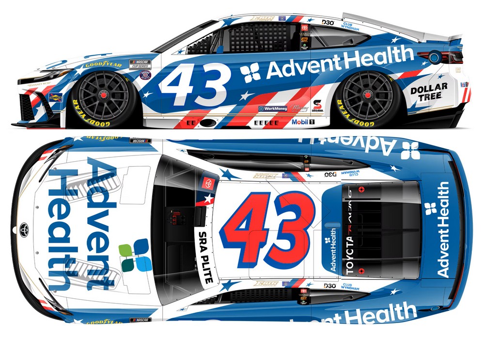 2026 Erik Jones #43 AdventHealth Patriotic 1/64 Diecast
