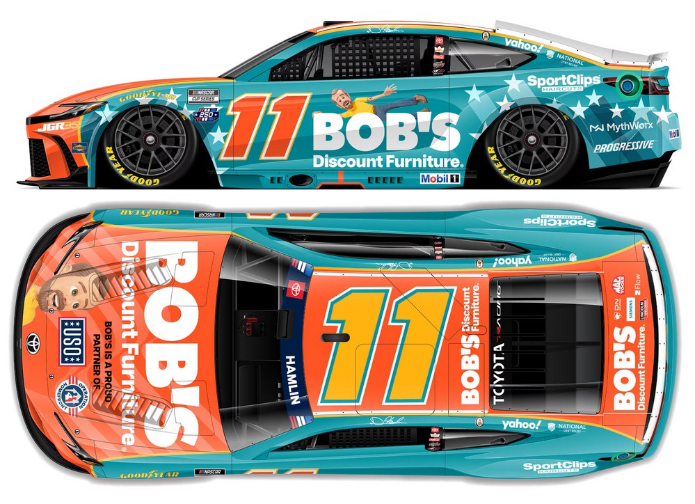 2026 Denny Hamlin #11 Bob's Discount Furniture Patriotic 1/24 Diecast
