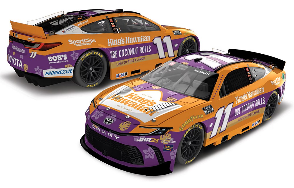 2026 Denny Hamlin #11 King's Hawaiian Ube Coconut Rolls 1/64 Diecast