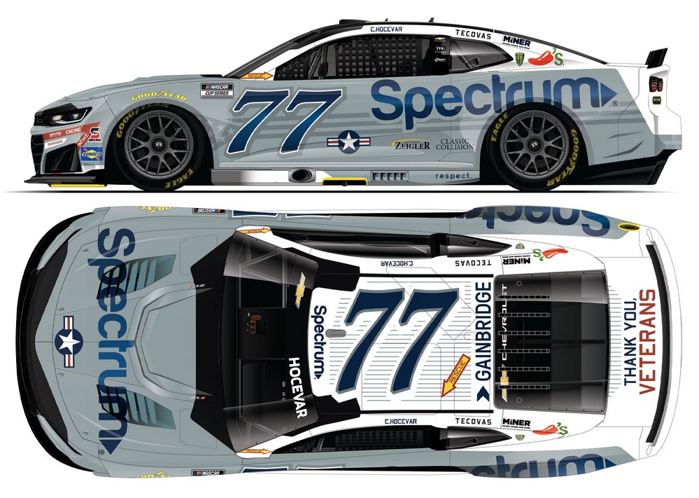 2026 Carson Hocevar #77 Spectrum Patriotic 1/24 Diecast