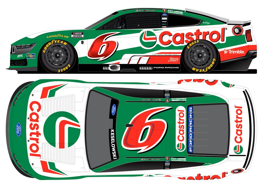 2026 Brad Keselowski #6 Castrol / Greg Biffle Tribute 1/24 Diecast