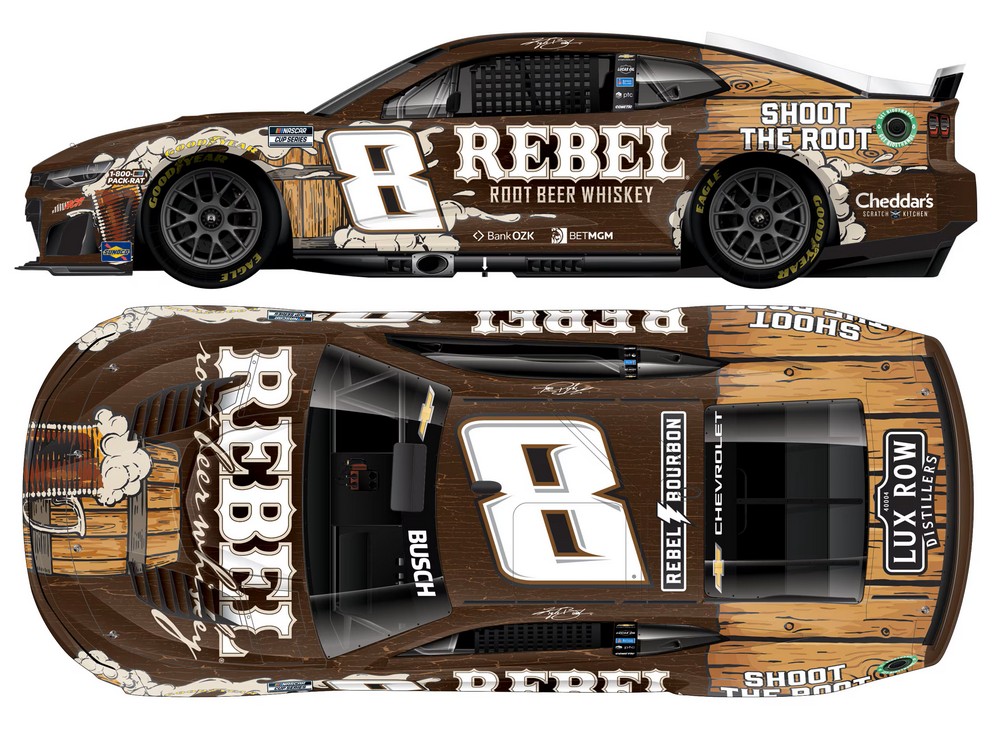 2026 Kyle Busch #8 REBEL Root Beer Whiskey 1/24 Diecast