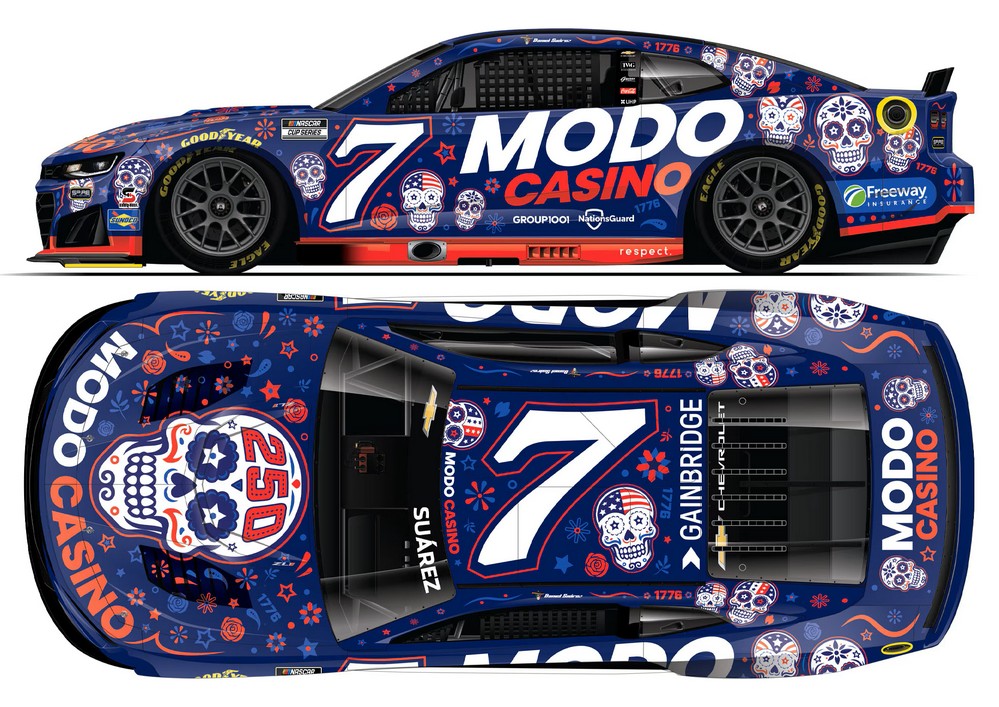 2026 Daniel Suarez #7 Modo Casino Sugar Skulls 1/24 Diecast