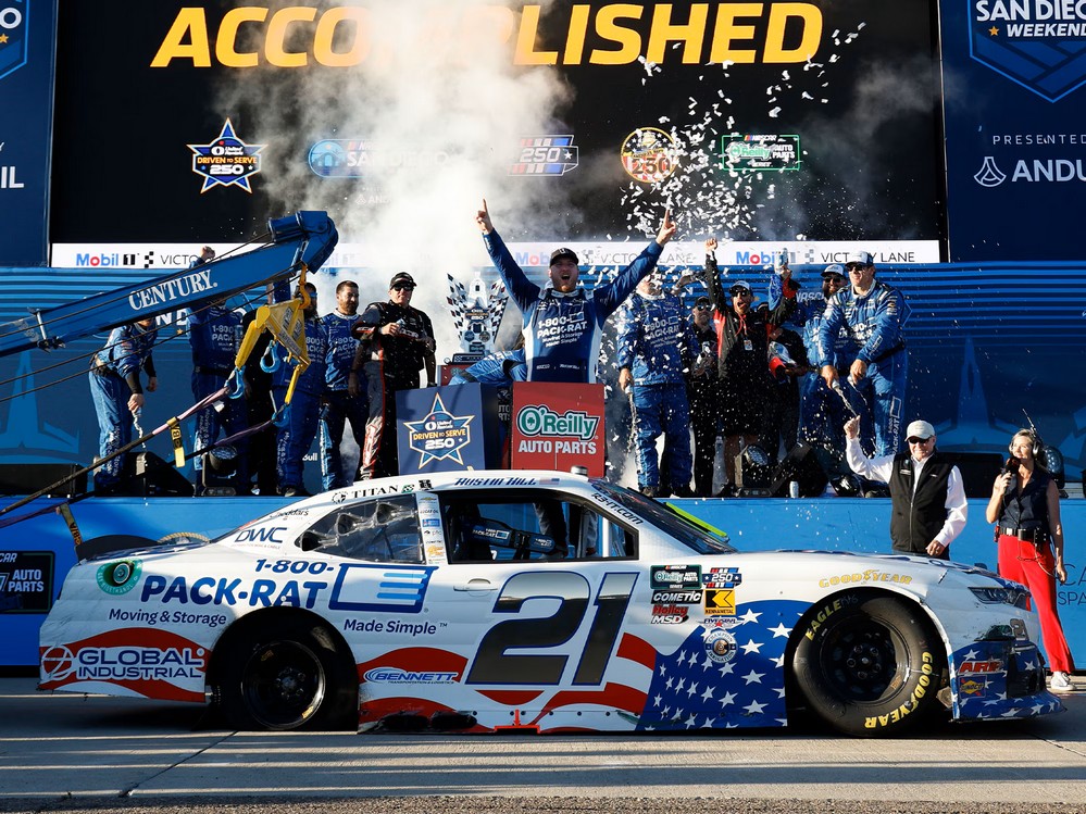 2026 Austin Hill #21 1-800-PACK-RAT Patriotic - San Diego Win / Raced 1/24 Diecast