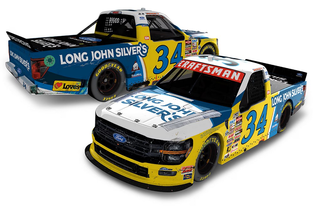 2026 Layne Riggs #34 Long John Silvers - St. Petersburg Win / Raced Truck 1/64 Diecast