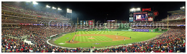 Washington Nationals / First Pitch Nationals Park  MLB Framed Panoramic
