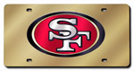 San Francisco 49ers - Gold NFL Laser Tag License Plate