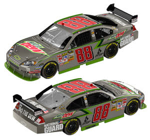 2009 Dale Earnhardt Jr #88 Mtn Dew - Brushed Metal 1/24 Diecast