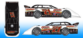 2021 Hudson ONeal #71 Dirt Late Model 1/64 Diecast