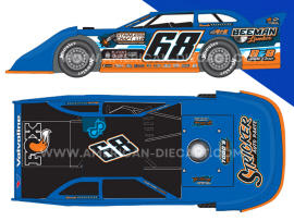 2024 Adam Stricker #68 Stricker Auto Parts - Dirt Late Model 1/64 Diecast