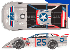 2024 Jason Feger #25 USA / Eldora World 100 - Dirt Late Model 1/64 Diecast