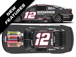 2025 Ryan Blaney #12 BODYARMOR Black 1/64 Diecast